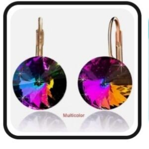 Multicolor Crystal Drop Earrings